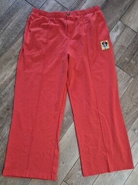 Disney Parks Holiday Minnie Mouse Red Orange Pants Size XL